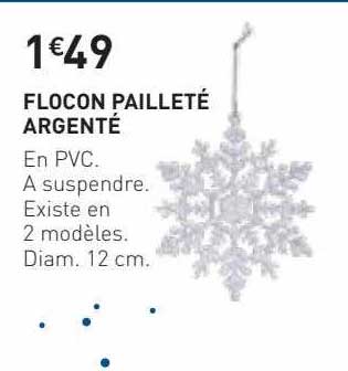 flocon pailleté argenté