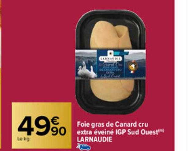 foie gras de canard cru extra éveiné igp sud ouest larnaudie