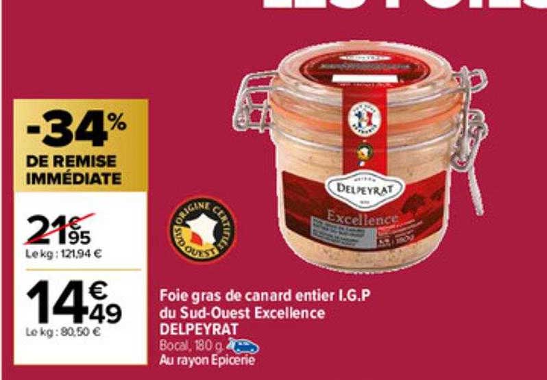 foie gras de canard entier i.g.p. du sud-ouest excellence delpeyrat