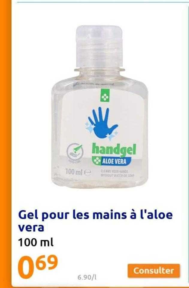 gel pour les mains à l'aloé vera
