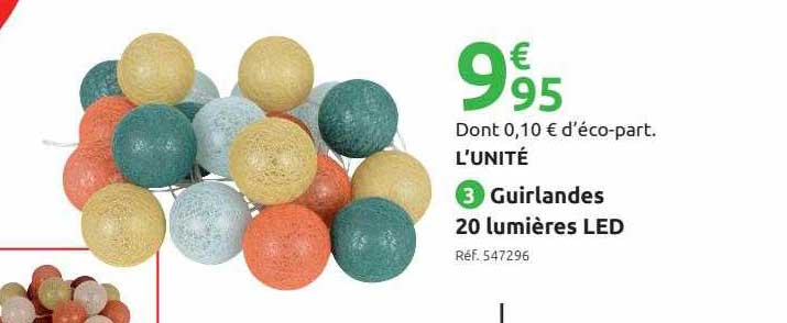 guirlandes 20 lumières led