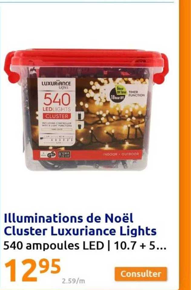 illuminations de noël cluster luxuriance lights