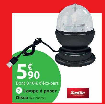 lampe à poser disco xanlite