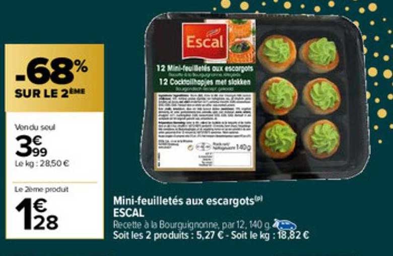 Mini-feuilletés Aux Escargots Escal
