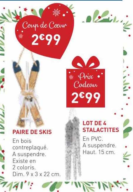 Paire De Skis Lot De 4 Stalactites