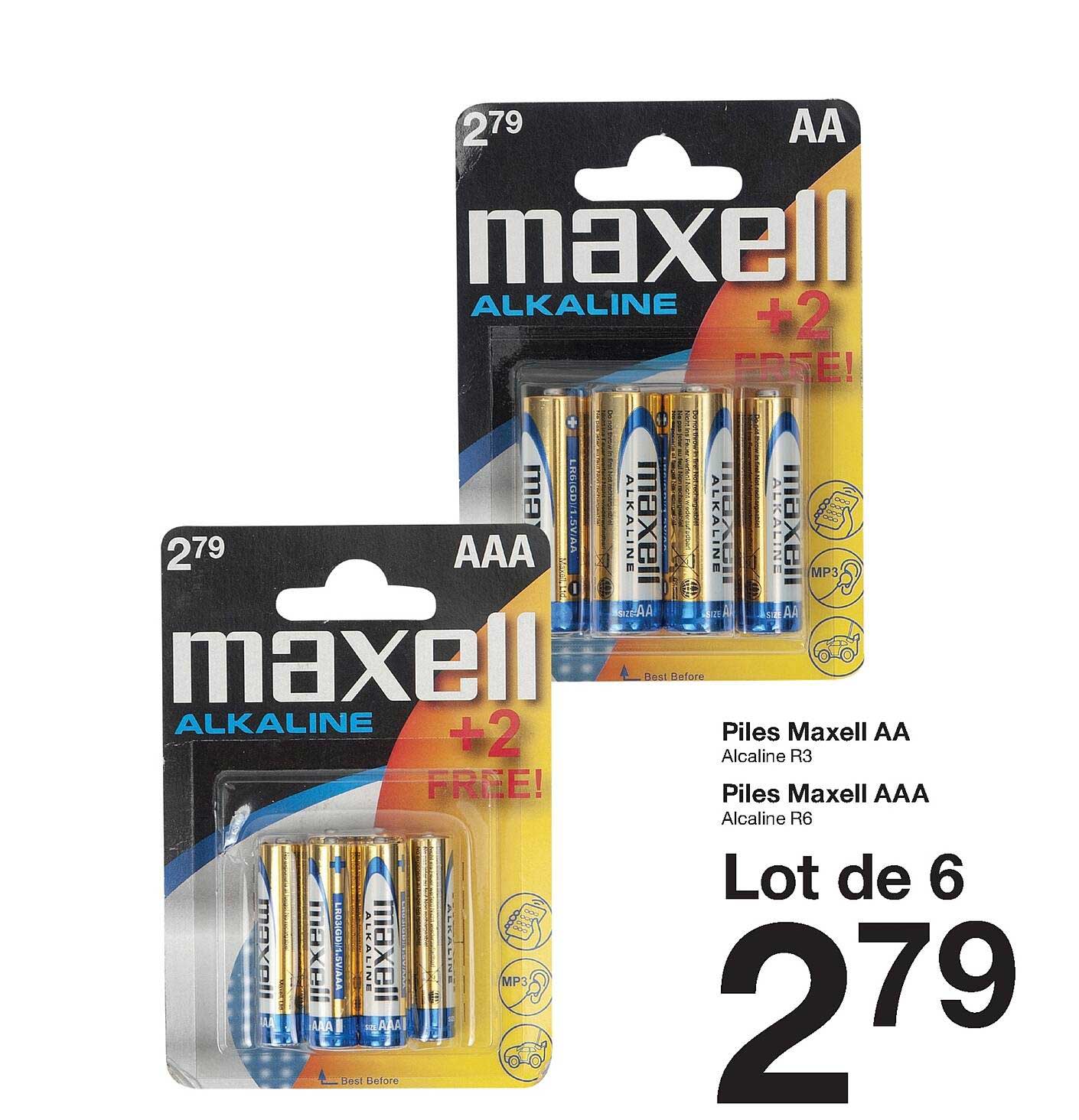 Piles Maxell Aa, Piles Maxell Aaa