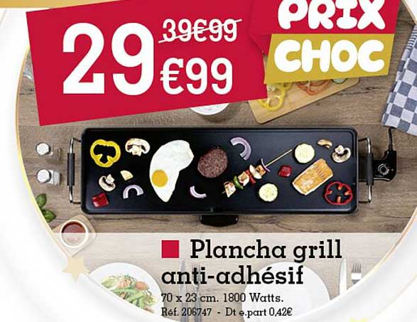 plancha grill anti-adhésif
