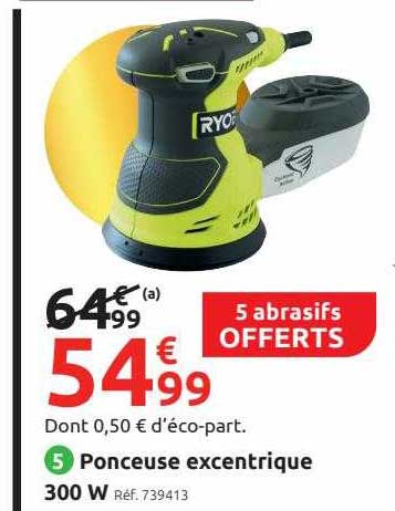 ponceuse excentrique 300 w  ryobi