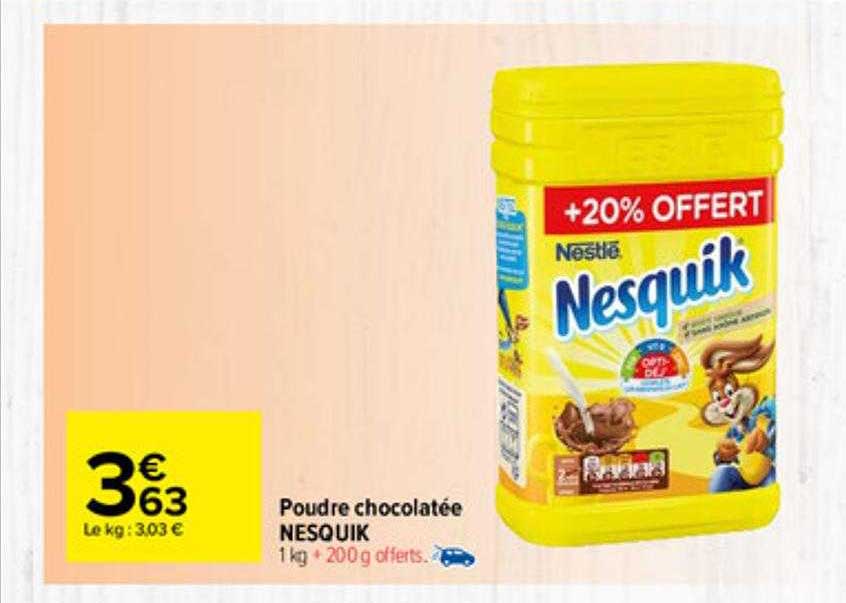 poudre chocolatée nesquik