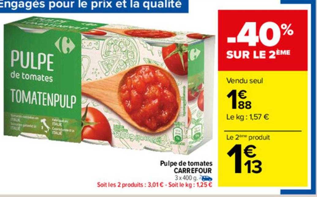 Pulpe De Tomates Carrefour