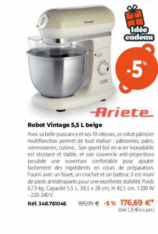 Robot Vintage 5,5 Beige Ariete