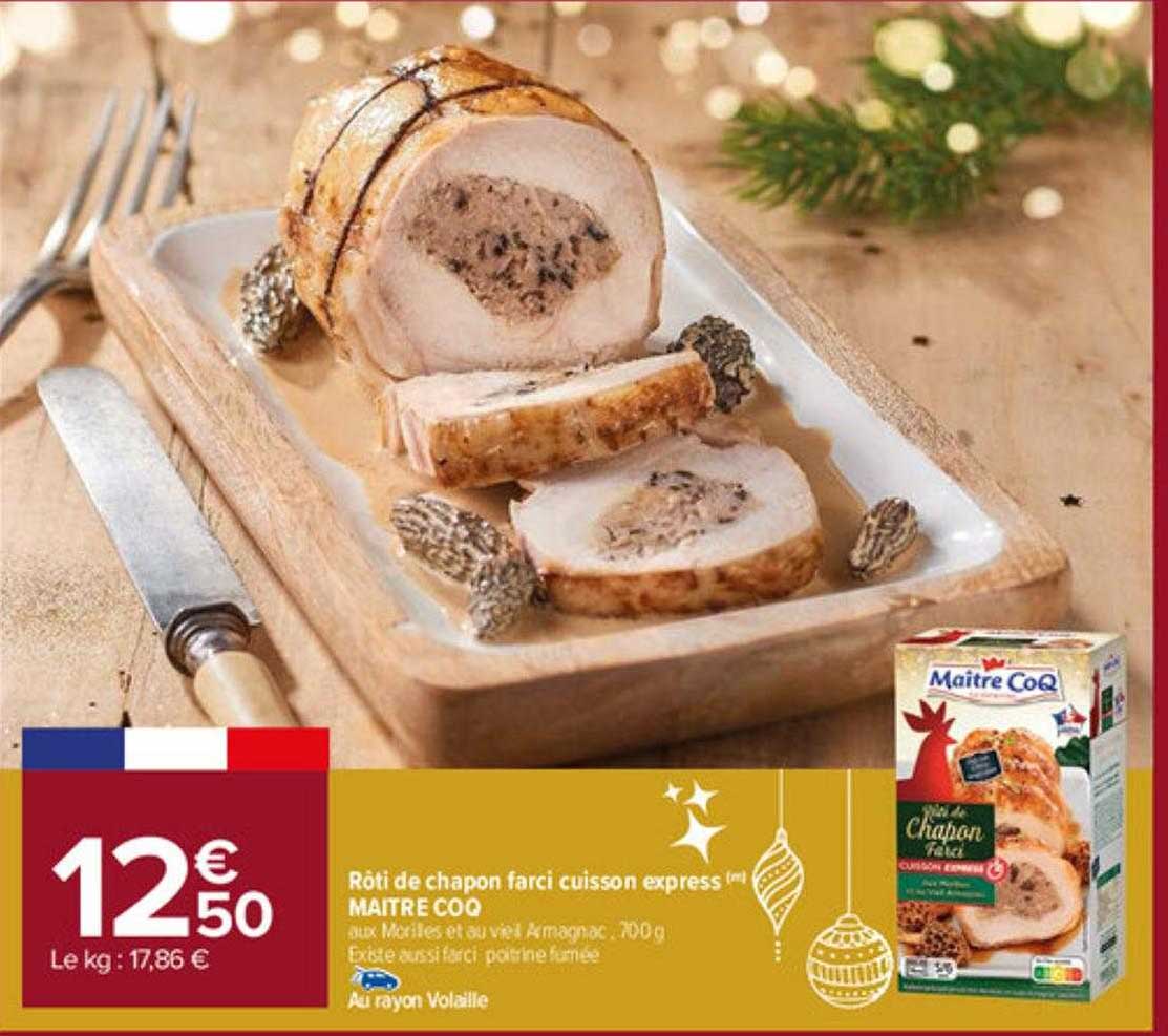 rôti de chapon farcie cuisson express maître coq