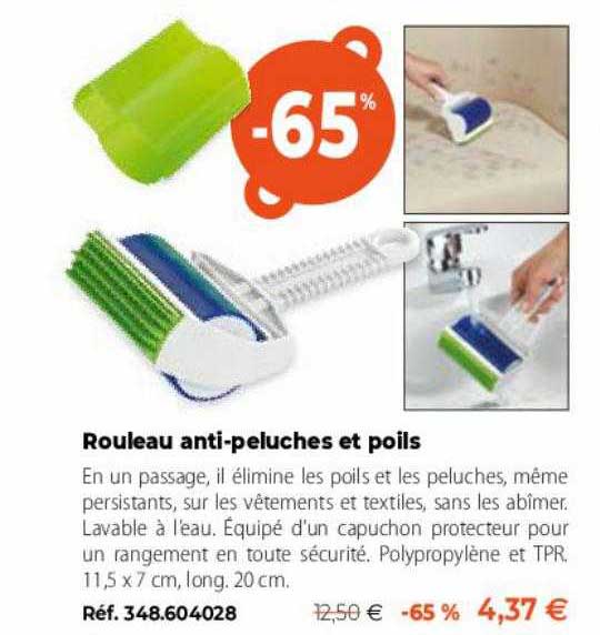 rouleau anti-peluches et poils