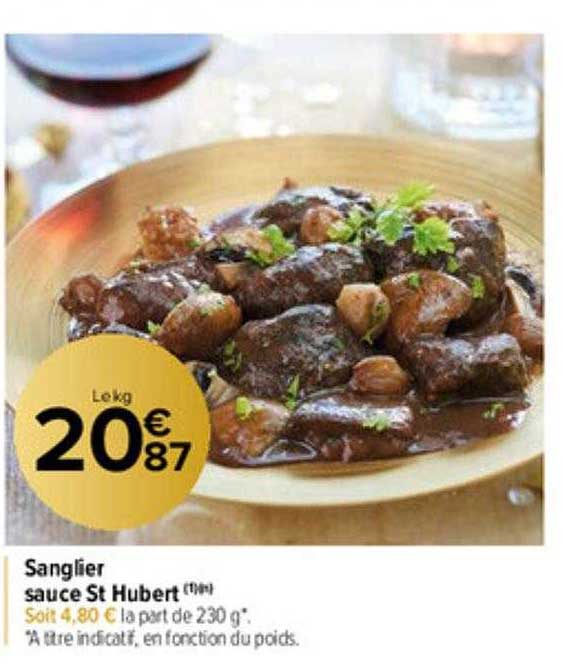 sanglier sauce st hubert