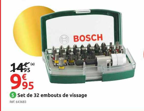 set de 32 embouts de vissage bosch