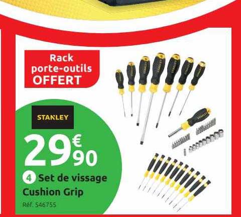 set de vissage cushion grip stanley