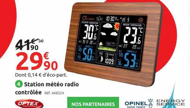station météo radio contrôlée optex