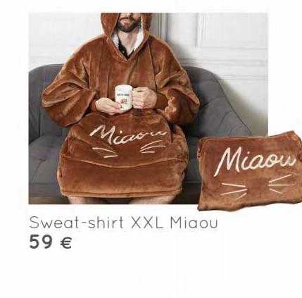 sweat-shirt xxl miaou
