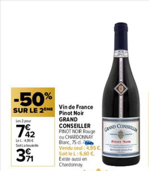 vin de france pinot noir grand conseiller