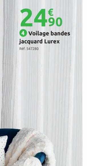 voillage bandes jacquard lurex