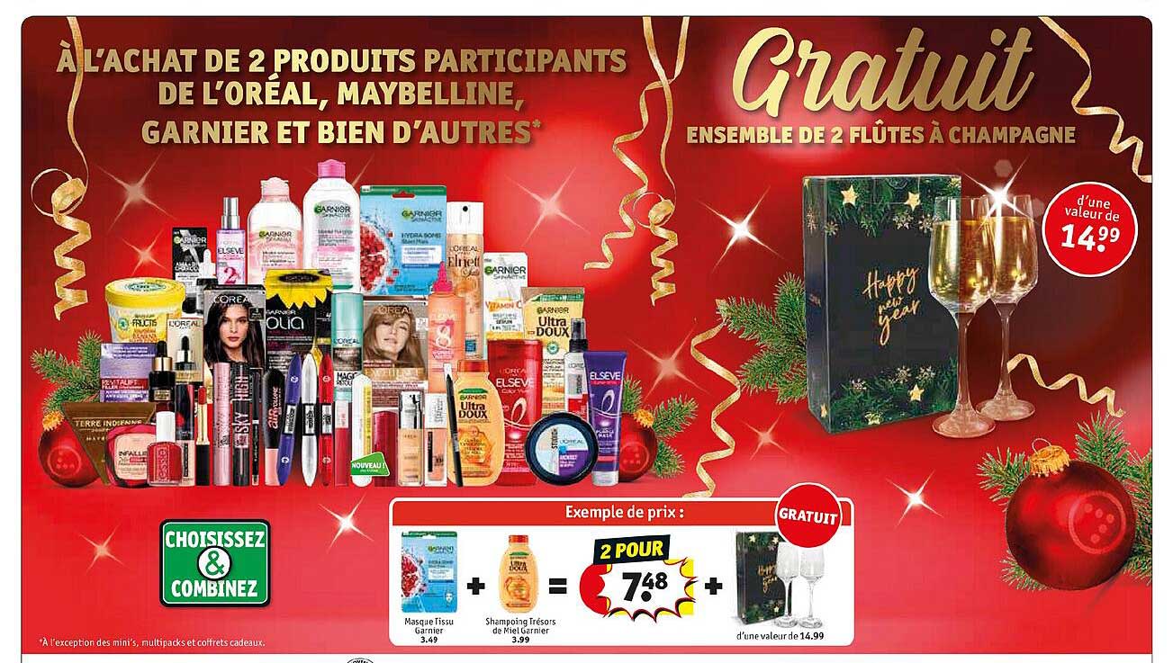 2 produits participants de l'oréal, maybelline, garnier et bien d'autres