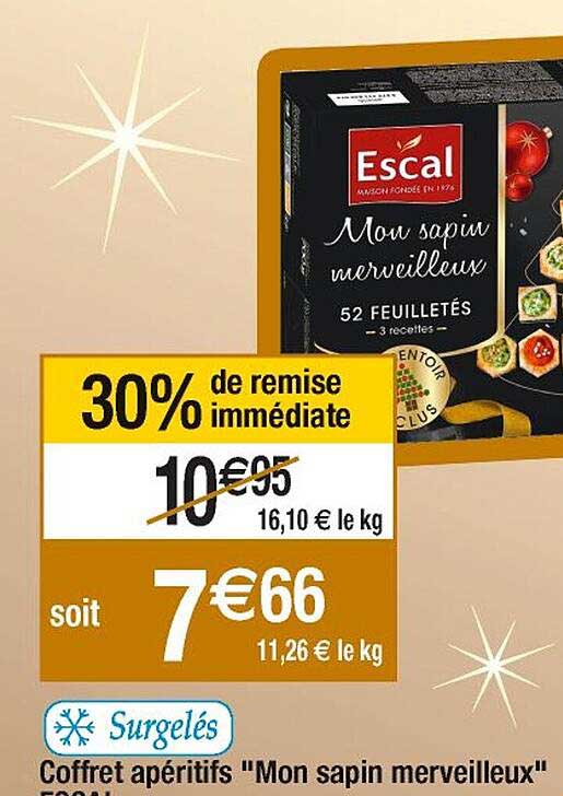 coffret apéritifs "mon sapin merveilleux" escal