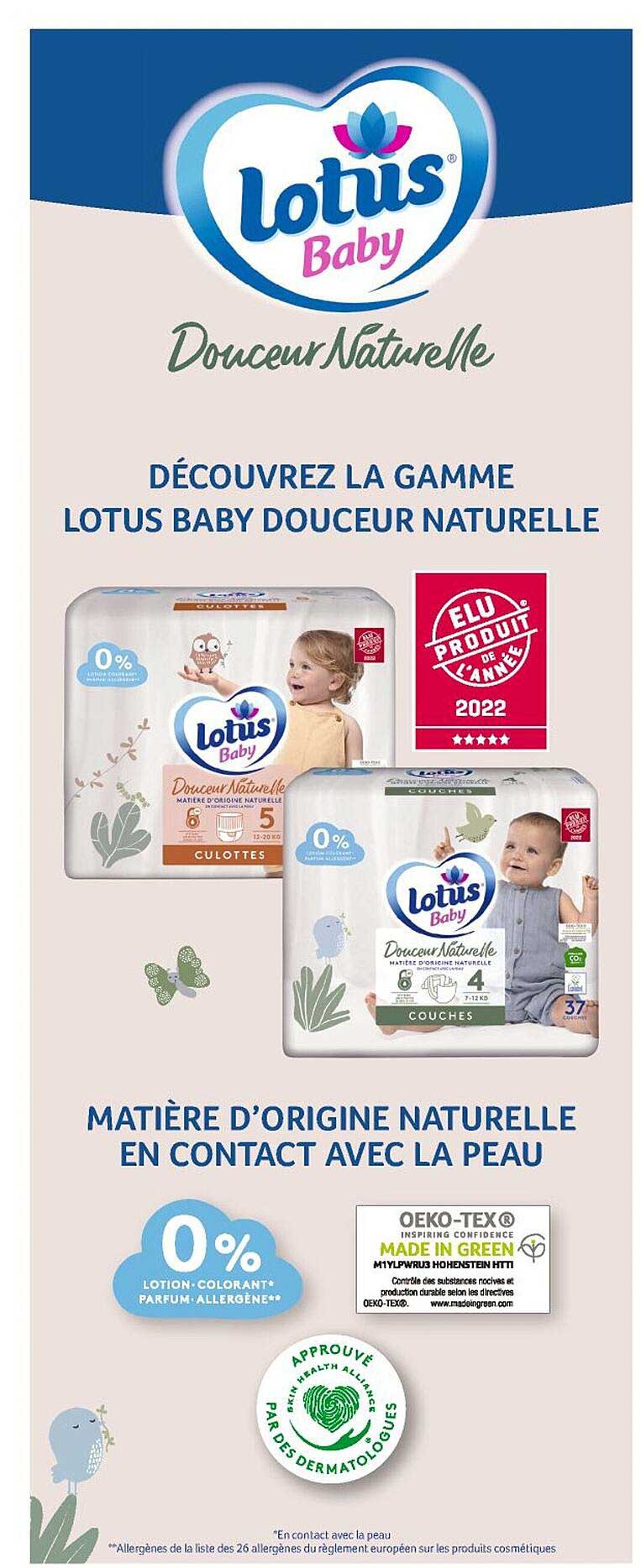 La Gamme Lotus Baby Douceur Naturelle