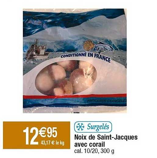 noix de saint-jacques avec corail