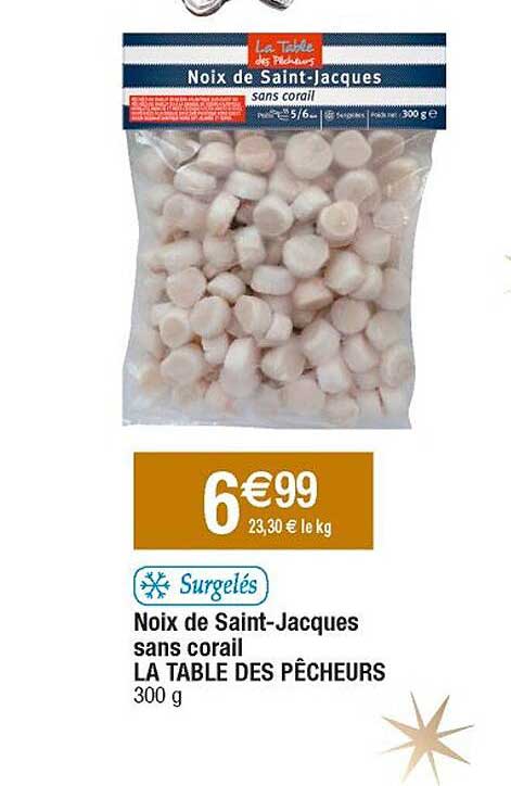Noix De Saint-jacques Sans Corail La Table Des Pêcheurs