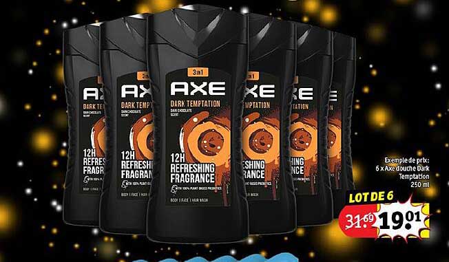 6 x axe douche dark temptation