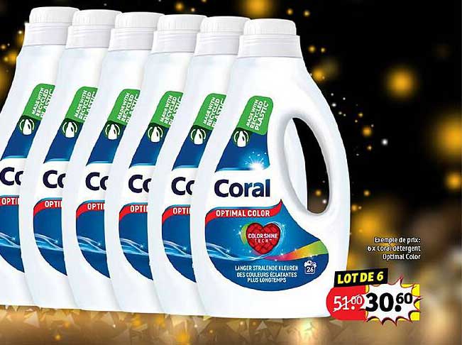 6 x  coral detergent optimal color