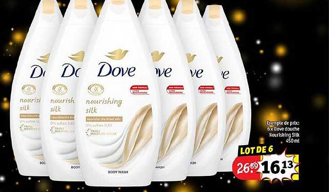 6 x dove douche nourishing silk