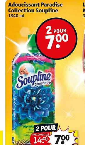 adoucissant paradise collection soupline