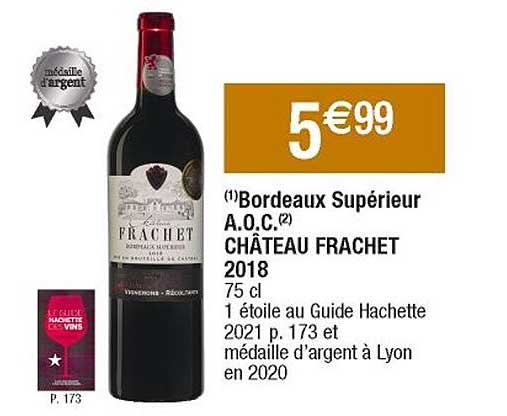 bordeaux supérieur a.o.c. château frachet 2018
