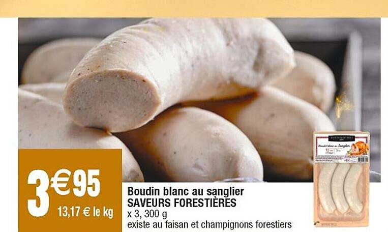 boudin blanc au sanglier saveurs forestières