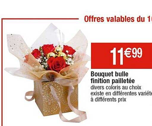 bouquet bulle finition pailletée