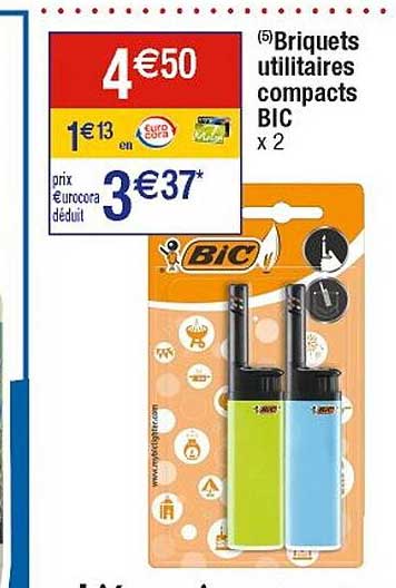 briquets utilitaires compacts bic