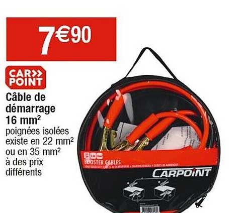 câble de démarrage 16 mm² car point