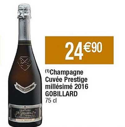champagne cuvée prestige millésimé 2016 gobillard