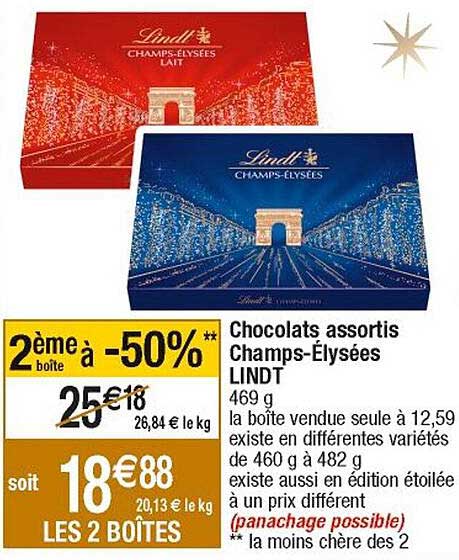 chocolats assortis champs-élysées lindt