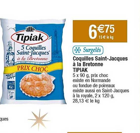 coquilles saint-jacques à la bretonne tipiak