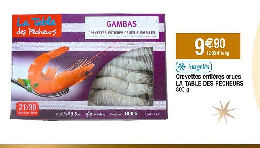 crevettes entières crues la table des pêcheurs
