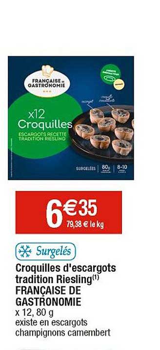 croquilles d'escargots tradition riesling française de gastronomie