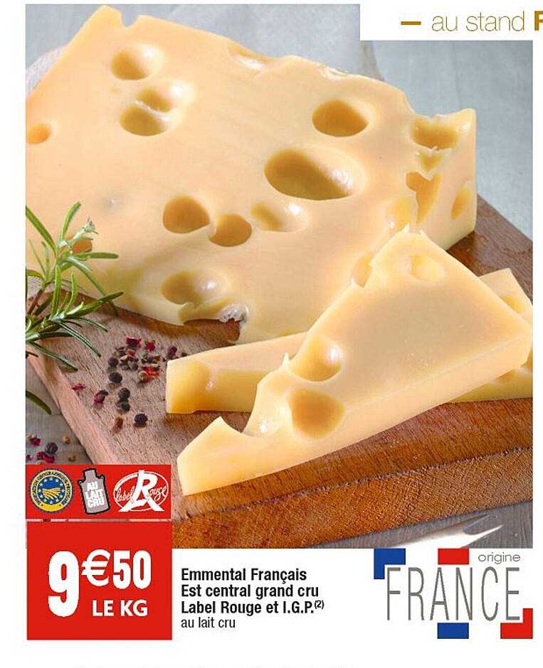 emmental français est central grand cru label rouge et i.g.p.