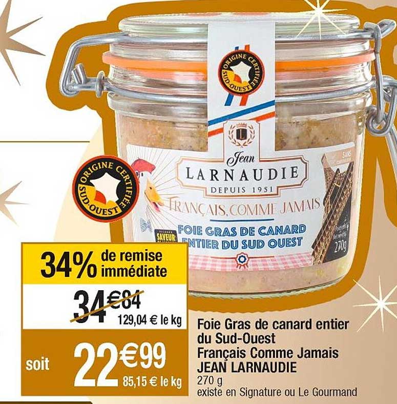 foie gras de canard entier du sud-ouest français comme jamais jean larnaudie