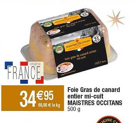 foie gras de canard entier mi-cuit maistres occitans