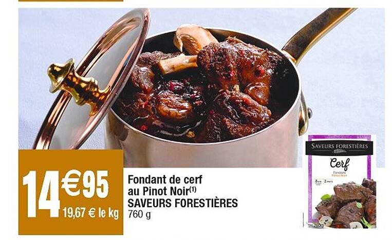 fondant de cerf au pinot noir saveurs forestières