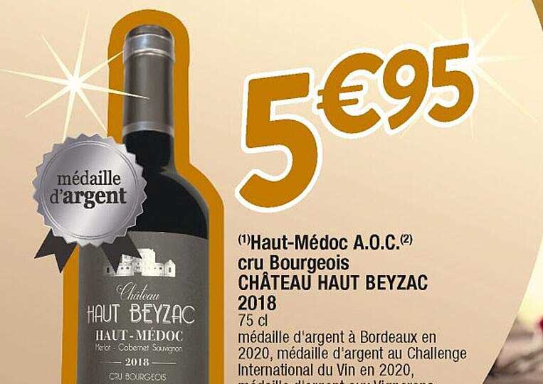 haut-médoc a.o.c. cru bourgeois château haut beyzac 2018