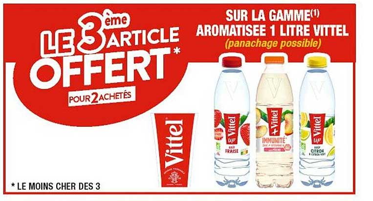 la gamme aromatisée 1 litre vittel