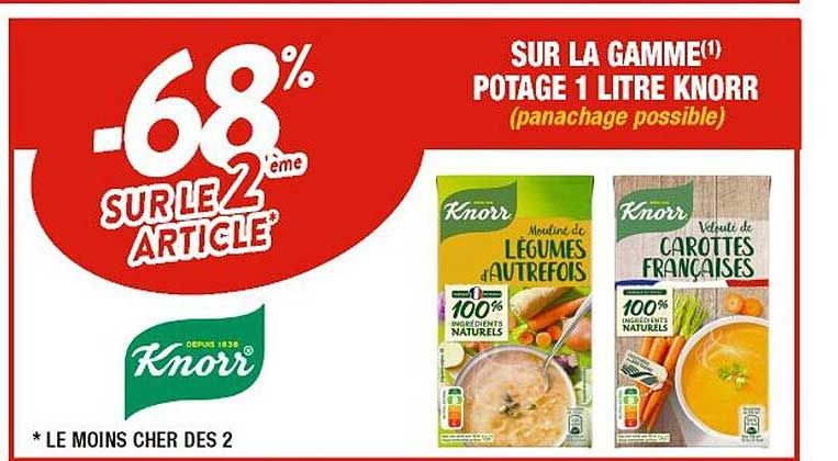 la gamme potage 1 litre knorr